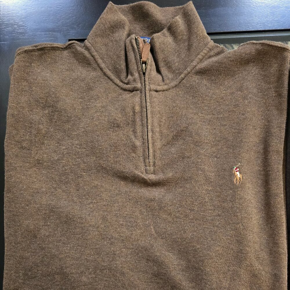New Polo Ralph Lauren Estate-Rib Quarter-Zip Pullover Sweaters - 2 2XL